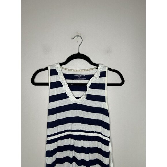 Tommy Hilfiger Sleepwear Dress Womens Blue White Stripe Sleeveless Size Small - Picture 3 of 14